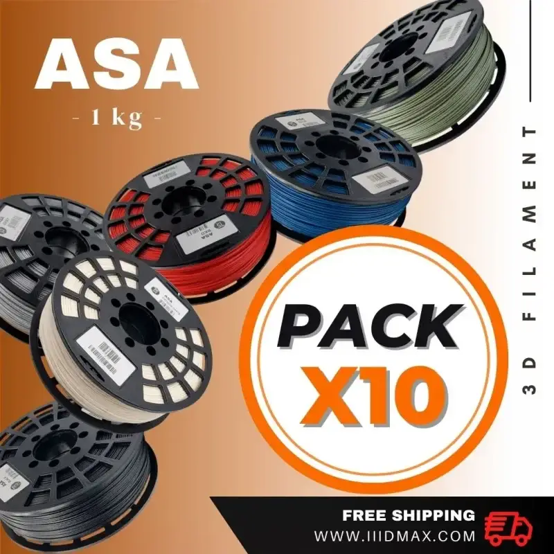 Pack x10 ASA Filament (1kg/ea)