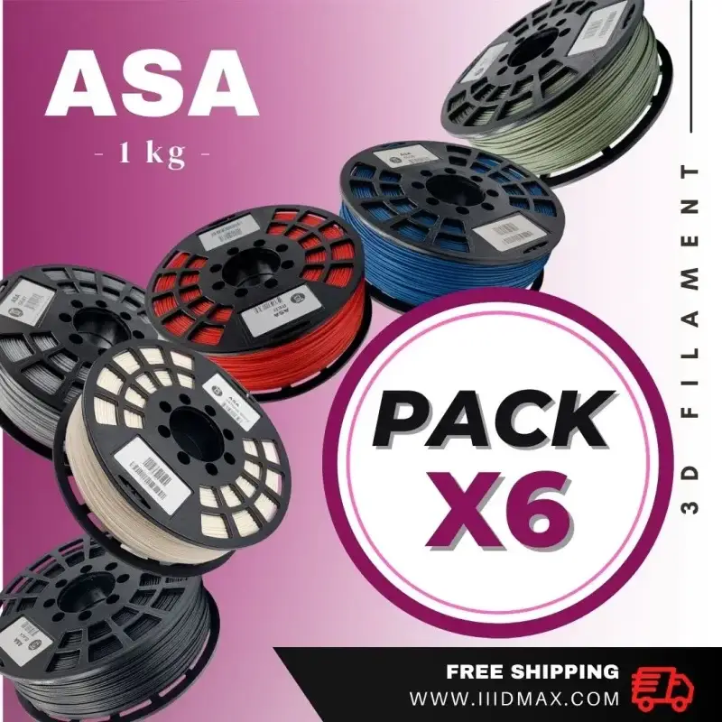 Pack x 6 ASA Filament (1kg/ea)