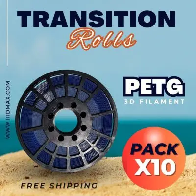 10 x 1kg PETG Transition Rolls Filament