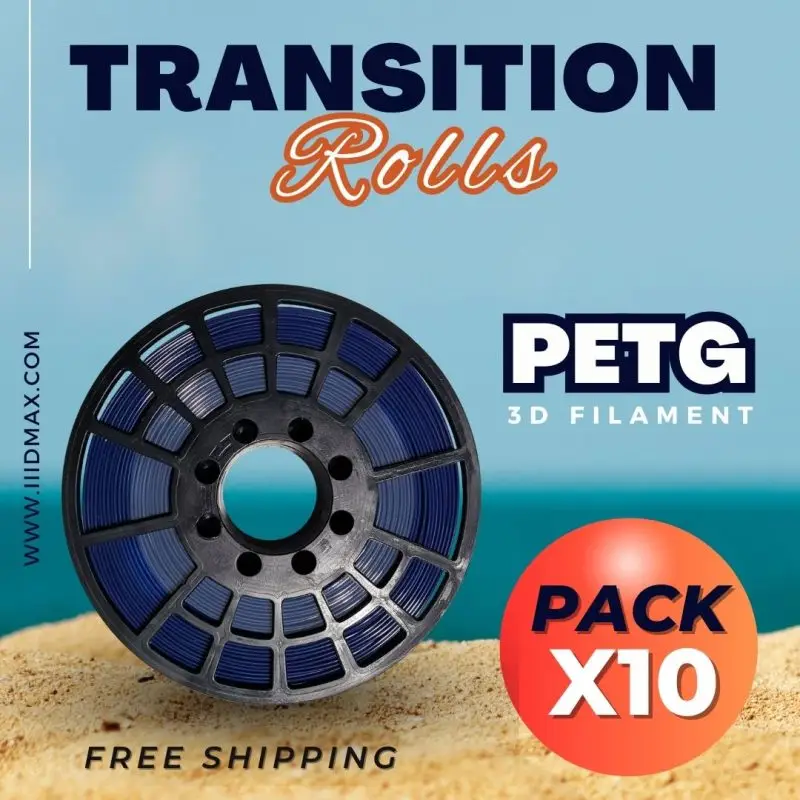10 x 1kg PETG Transition Rolls Filament