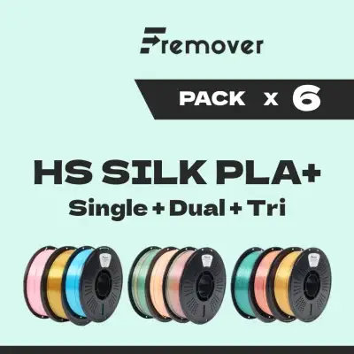 6x Silk PLA+ Mix Pack (Single, Dual, Tri)