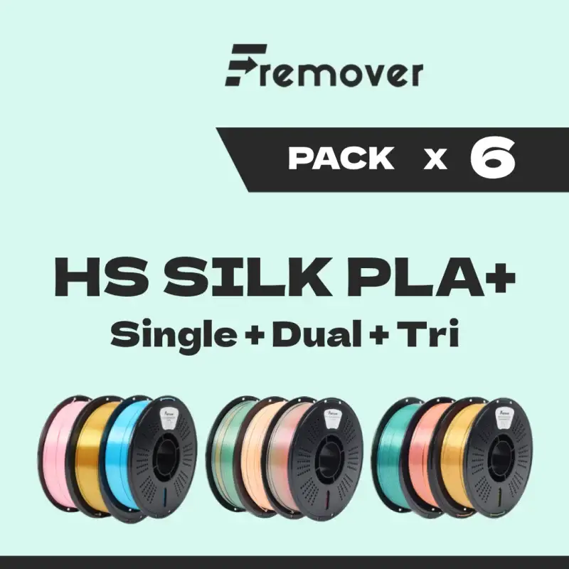 6x Silk PLA+ Mix Pack (Single, Dual, Tri)